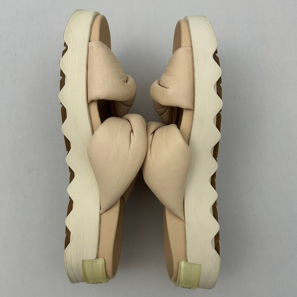 Sorel Viibe Twist Slide Womens 6 Cream Nova Sand Comfort Leather Platform Sandal - Picture 6 of 8